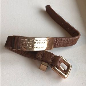 Marc by Marc Jacobs Rose Gold & Leather Bracelet